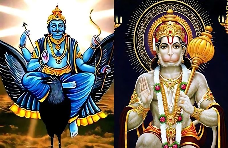 Hanuman Ji and Shani Dev