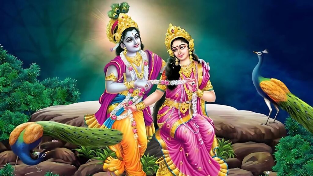 Krishna’s Devotion to Radha and Rukmini