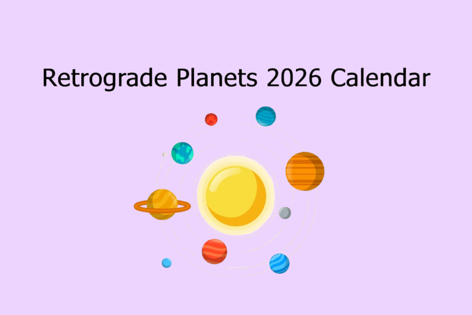 2026 Retrograde Planets Calendar