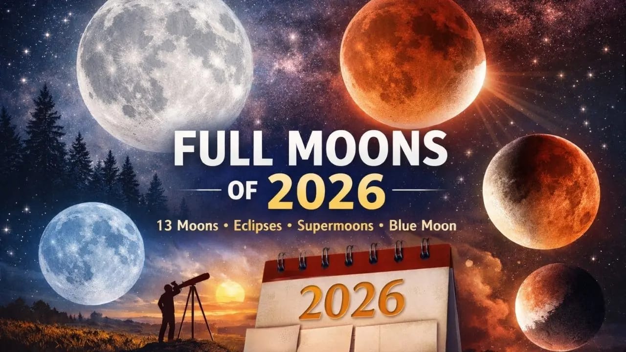 2026 Full Moon &amp; New Moon Dates Guide | AstroCulture